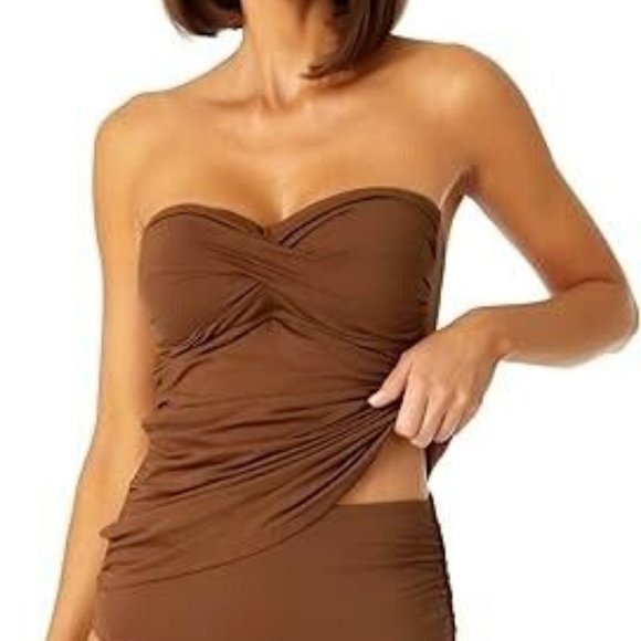 Anne Cole Brown Bikini Top - Picture 2 of 6